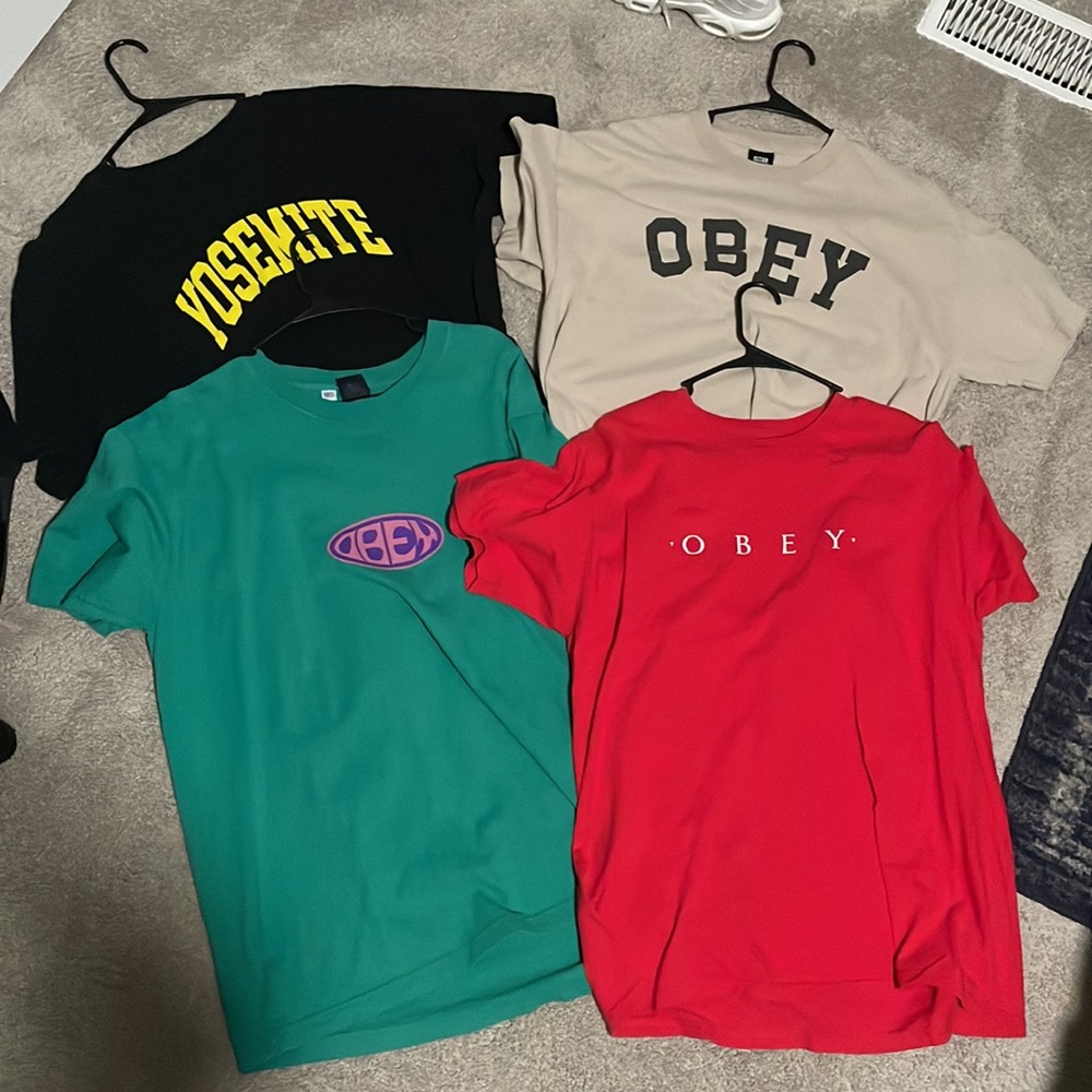 OVERSIZE OBEY AND YOSEMITE SHIRTS! SIZE: XL